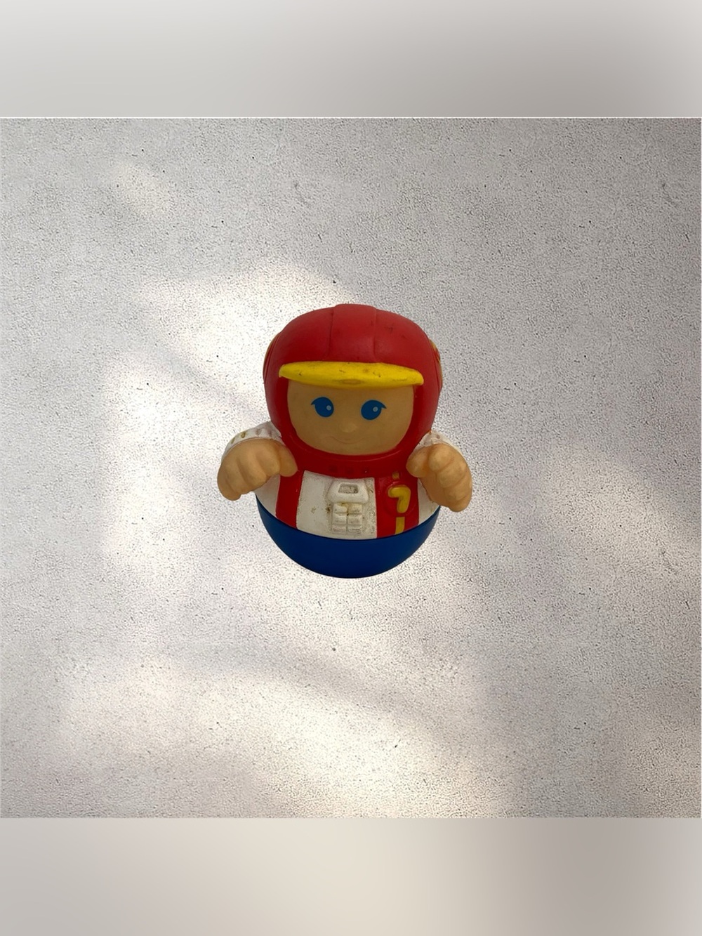 Vintage Playskool Weebles Race Car Driver 1990’s Wobble Toy Roly Poly Figure